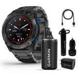 Garmin Descent Mk2i/Descent T1 Bundle Watch-Style Dive Computer with Wearable4U Power Pack Bundle (Titanium Carbon Gray DLC with DLC Titanium Band)