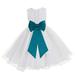 Ekidsbridal White Lace Organza Flower Girl Dress Toddler Christening Princess Pageant Communion Baptism Ballroom Gown 186T 2