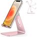 Adjustable Cell Phone Stand C2 Aluminum Desktop Phone Holder Dock Compatible with iPhone 11 Pro Max Xs XR 8 Plus 7 6 Samsung Galaxy Google Pixel Android Phones Black