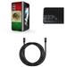 Accessory Bundle for Galaxy Z Fold 4: Slim Snap-On Case (Vintage Mexico Flag) Rear Camera Glass Protector Nylon Braided USB-C to USB-C Cable (4 Feet)