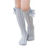 Baby Girls Boys Uniform Knee High Socks Tube Ruffled Stockings Infants and Toddlers