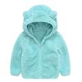 Frostluinai Toddler Polar Fleece Jacket Sherpa Hoodies Fleece Pullover Outfits Cute Bear Baby Boys Girls Autumn Winter Long Sleeve Thick Warm Outerwear