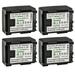Kastar 4-Pack BP-809 Battery 7.4V 1500mAh Replacement for Canon BP-809 BP809 BP-809/B BP-809/S BP-819 BP819 BP-827 BP827 Battery Canon CG-800 Charger