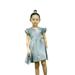 JYYYBF 1-6Y Princess Summer Baby Girls Dress Ruffles Sleeve Solid Backless Bowknot Knee Length A-Line Dress Lake blue 6 Years