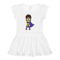 Inktastic African American Girl Superhero Green Costume Girls Toddler Dress