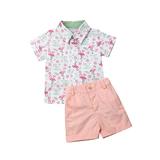 TheFound Toddler Baby Boy Short Sleeve Button Down Shirt Shorts Set 2T 3T 4T 5T 6T Outfits Summer Clothes