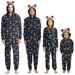Matching Family Christmas Pajamas Set Reindeer Hoodie Jumpsuit Romper Holiday Pjs Onesies Home Sleepwear Navy Blue Dad M