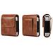 Decase Premium PU Leather Cell Phone Belt Holster for Samsung Galaxy Z Flip 4 Z Flip3 5G Z Flip 2 Mens Holster Phone Pouch Holder Case Cell Holster Pouch Case Brown