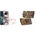 Case and Pouch Bundle for Nokia C200: Slim Series TPU Protector Case (Vintage Pink Floral) and Horizontal Rugged Nylon Belt Holster (Camo)