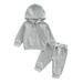 Musuos Baby Girls Boys Sportswear Outfit Solid Color Pullover Hoodie Sweatshirt Tops and Casual Drawstring Pants Set