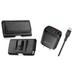 Wall Charger and Holster Bundle for BLU View 3: Coin Card Wallet Belt Holster Case (Black) and 38W Dual Port (Power Delivery PD Type-C and USB-A) Power Adapter