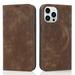 Dteck PU Leather Case for iPhone 13 Pro 6.1 2021 [Support Magsafe Charger][RFID Blocking] [Flip Stand][Card Slots Wallet] [PU Leather Shockproof] Case for Apple iPhone 13 Pro 2021 Brown