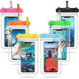 6 pieces for Universal Waterproof Phone Pouch Bag Underwater Case Clear Cellphone Dry Bag with Lanyard Swimming Snorkeling Water Sport Bag for Smartphone 6.9 Inch