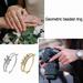 Fidget Rings For anxiety Women Adjustable Simple Beads Ring Spinner Ring Beads K4H5