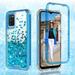 Galaxy S21 Ultra Case Samsung S21 Ultra 5g Case Liquid Glitter Waterfall Shock Proof Phone Case Cute Girls Women for Samsung Galaxy S21 Ultra Case - Teal