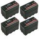 Kastar NP-F780EXP Battery 4-Pack Replacement for Sound Devices MixPre-3 Sound Devices MixPre-6 Sound Devices MixPre-10T Sound Devices 663 FEELWORLD F5 Pro 5.5