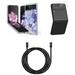 Bemz Premium Bundle for Samsung Galaxy Z Flip 3 5G: Slim Snap-On Protector Case (Purple Wild Flowers) Rear Camera Glass Protector Nylon Braided USB-C to USB-C Cable (4 Feet)