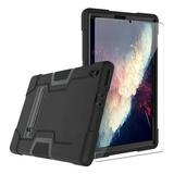 FIEWESEY for Lenovo Tab K10 10.3 Inch Case Hybrid Shockproof Kids Friendly Rugged Protective Case for Lenovo Tab M10 Plus (2020 2nd Gen)/Lenovo Tab K10 +Screen Protector(Black/Black 1 Pcs)