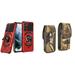 Case with Belt Holster Bundle for Samsung Galaxy S22: Heavy Duty Shield Cover (Red) and Vertical Rugged Nylon Phone Pouch (Camo)