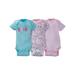 Gerber Newborn Baby Girl Assorted Short Sleeve Onesies Bodysuits 3-Pack