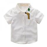 Bullpiano 2-10T Children Summer Short-sleeved Shirt Boys Casual Shirt Children Clothing Baby Outfits