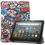 Allytech Amazon New Kindle Fire HD 8 Case (8-inch Display 10th Generation 2020 Released) Slim Trifold Stand Protective Auto Sleep Wake Case Cover for Amazon Kindle Fire HD 8 2020 Painting