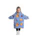 Oversized Wearable Blanket Hoodie For Adult Kids - Big Hooded Sherpa Junior Sweatshirt With Front Pocket