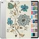 DuraSafe Cases iPad 2014 9.7 Inch Air 2 1 [ iPad 6th 5th Air 1st 2nd ] A1567 A1566 MGLW2LL/A MGL12LL/A MH0W2LL/A MGKM2LL/A Printed Slim Hard Shell Protective Stand Cover - Watercolor Flowers