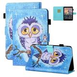 Allytech Kindle Paperwhite Case 10th Generation Kindle Paperwhite Case Slim Shell Folio Flip Smart Cover Auto Sleep Wake Patterned Case for All Versions Amazon Kindle Paperwhite Cute Owl