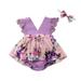 Kiapeise Toddler Girl Sister Outfit Sleeveless V-neck Floral Dress/Romper