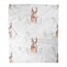 SIDONKU Throw Blanket Warm Cozy Print Flannel Cute Watercolor Baby Deer Nursery for Children Patterns Boho Phone Cases Comfortable Soft for Bed Sofa and Couch 58x80 Inches