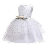 Hunpta Kid Children Girl Sleeveless Floral Embroidered Tulle Ball Gown Princess Prom Dress Outfits Clothes