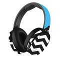 Skin Decal Wrap Compatible With Skullcandy Hesh 3 Wireless Headphones Sticker Design Baby Blue Chevron