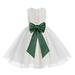 Ekidsbridal Ivory Lace Organza Flower Girl Dress with Colored Sash Beauty Pageant for Toddlers Junior Bridesmaid 186T 10