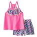 Little Lass Infant Toddler Girls 2 PC Set Pink Racerback Shirt Geo Shorts 2T