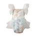 Multitrust Summer Baby Girls Clothing Embroidered Flower Pattern Sleeveless Jumpsuit Backless Patchwork Tulle Sling Bodysuit