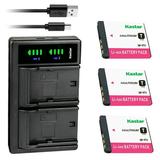 Kastar 3-Pack Battery and LTD2 USB Charger Replacement for Sony NP-FT1 Type T Battery C-CS3 BC-TR1 Charger Sony Cyber-shot DSC-T10/P Cyber-shot DSC-T10/W Cyber-shot DSC-T11 Cyber-shot DSC-T33