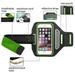 Sport Armband for Samsung Galaxy Note 3 Note 4 Note 5 Note Edge Up to 5.5 Inch Universal Running Pouch + Key Holder - Green