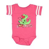 Inktastic Raptor Destroying Heart Chocolate Box Boys or Girls Baby Bodysuit