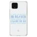 DistinctInk Clear Shockproof Hybrid Case for Google Pixel 4 (6.1 Screen) - TPU Bumper Acrylic Back Tempered Glass Screen Protector - No Dogs In Heaven - I Want to Go With Them