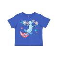 Inktastic 4th of July Cute Blue Axolotl with Sparklers and Stars Boys or Girls Toddler T-Shirt