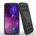 INFUZE Qi Wireless Portable Charger for Cricket Debut External Battery (12000 mAh 18W Power Delivery USB-C/USB-A Quick Charge 3.0 Ports Suction Cups) - Purple Nebula