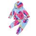 Carolilly Toddler Baby Girl Boy Fall Winter Clothes Tie Dye Hoodie Long Sleeve Sweatshirt Top Drawstring Pants 2PCS Outfit Set