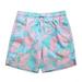 Little Boys Quick Dry Beach Board Shorts Swim Trunk Swimsuit Beach Shorts With Mesh Lining (Light Blue Sandals 4/5)