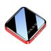 NIFFPD Portable Charger 10000mAh Power Bank Fast Charging with LED Display Slim Portable Phone Charger for iPhone Samsung Red