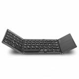 Folding Wireless Keyboard for Samsung Galaxy A73 5G A53 5G A33 5G A13 5G A03s Phones - Rechargeable Portable Compact