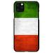 DistinctInk Case for iPhone 13 (6.1 Screen) - Custom Ultra Slim Thin Hard Black Plastic Cover - Italy Flag Old Weathered Red White Green - Love of Italy