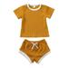 Summer Newborn Baby Boy Girl Short Sleeve T-shirt Tops + Shorts Outfit Set Clothes