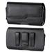 Leather Belt Clip Case Holster Pouch Sleeve Flip Cover Cell Phone Holder For HTC U12 U11 Plus/Life Desire 12 Plus with Otterbox Defender / Lifeproof / Battery Case On [Classic]