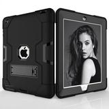 iPad 2 Case iPad 3 Case iPad 4 Case Dteck Heay Duty Rugged Shockproof Case Kickstand Protective Cover For Apple iPad 2 3 4 Black